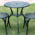 Andorra Cast Aluminum 2 Seater Patio Garden Chair & Table - left_view