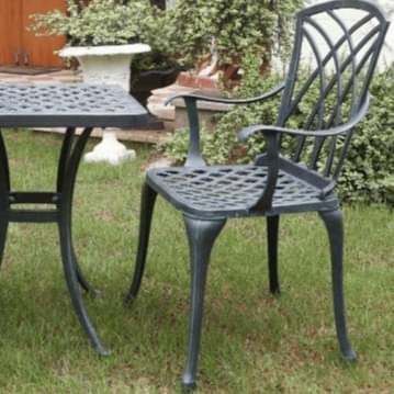 Adella Set Of 2 Cast Aluminum Chair & 1 Table