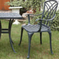 Adella Set Of 2 Cast Aluminum Chair & 1 Table - top_view