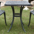 Adella Set Of 2 Cast Aluminum Chair & 1 Table - rear_view