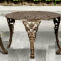 Bergere Brown Cast Aluminum Chair & Table Set - top_view