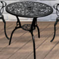 Noah Cast Iron Table & 2 Chair Set - top_view