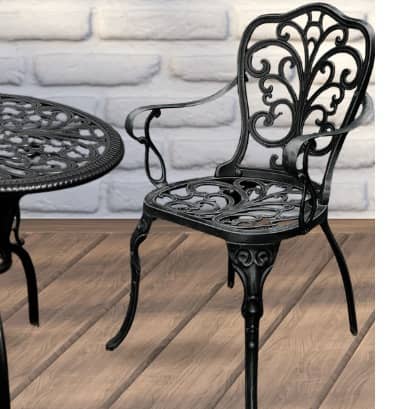 Noah Cast Iron Table & 2 Chair Set