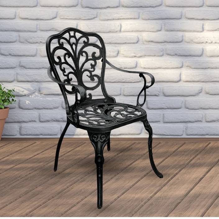 Minceta Set Of 4 Cast Aluminum Chair