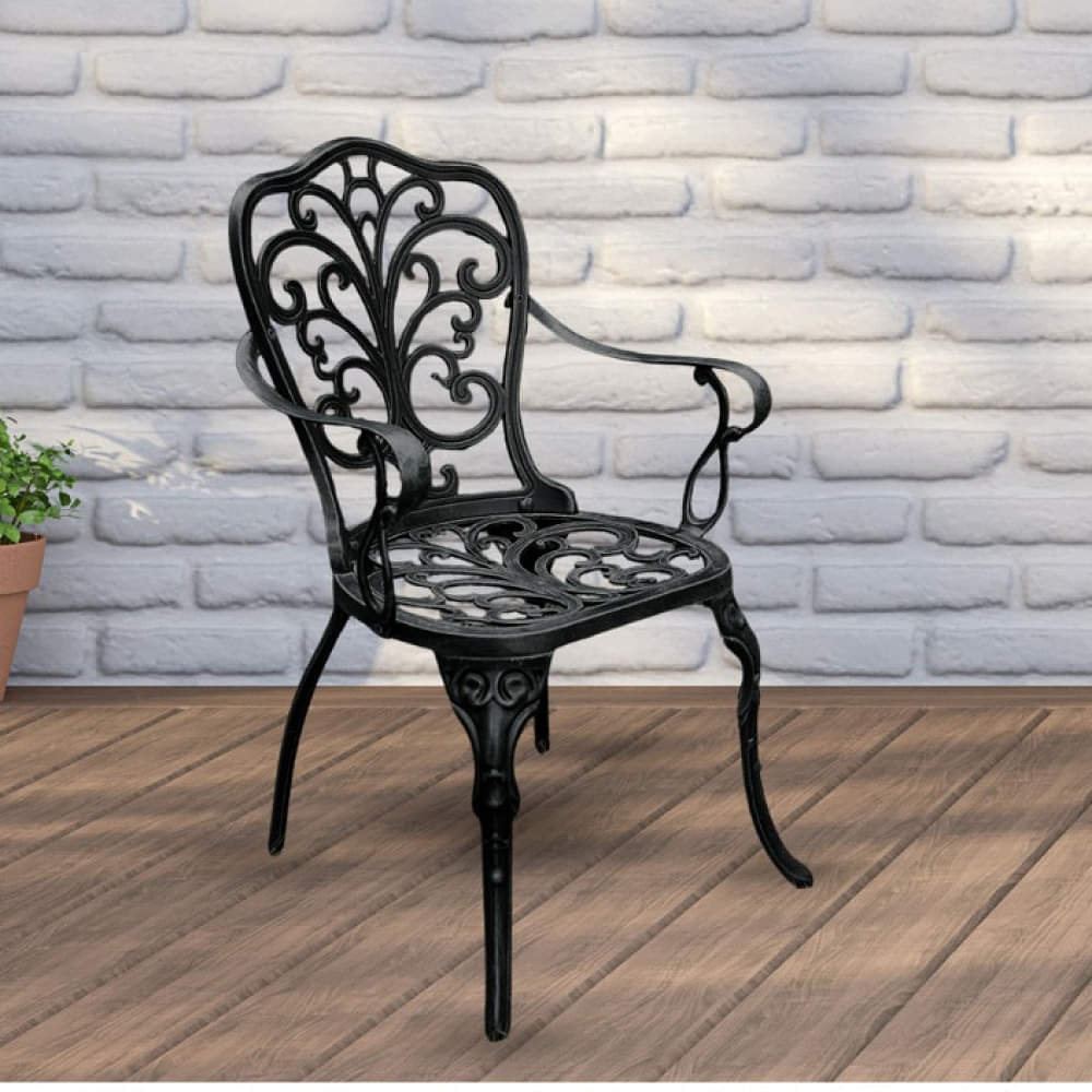 Minceta Set Of 4 Cast Aluminum Chair - photo