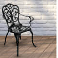 Minceta Set Of 4 Cast Aluminum Chair - front_view