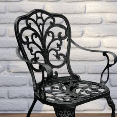 Minceta Set Of 4 Cast Aluminum Chair