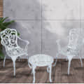 Clint Cast Aluminium Chair and Cast Iron Table Set - photo