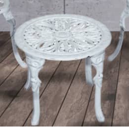 Clint Cast Aluminium Chair and Cast Iron Table Set