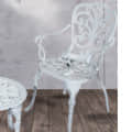 Clint Cast Aluminium Chair and Cast Iron Table Set - top_view