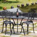 Andorra Cast Aluminum 2 Seater Patio Garden Chair & Table - photo