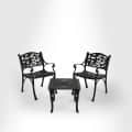 Rezzan Set Of 2 Cast Iron Table And Chair Set - photo