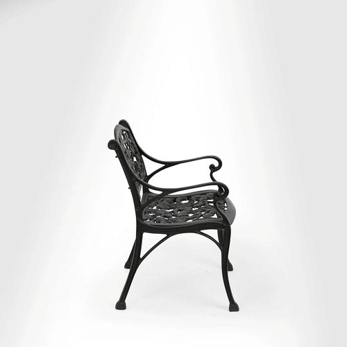 Rezzan Set Of 2 Cast Iron Table And Chair Set