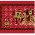 Impressive Red Colored Printed Cotton Double Bedsheet With 2 Pillow Cover - top_view