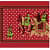 Impressive Red Colored Printed Cotton Double Bedsheet With 2 Pillow Cover - top_view