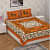 Majesty Orange Printed Cotton Double Bedsheet With 2 Pillow Cover - photo