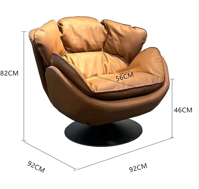 Volgo Rotating wooden Sofa Chair - rear_view
