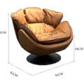 Volgo Rotating wooden Sofa Chair - rear_view
