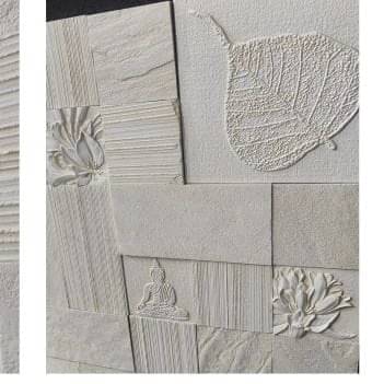 Stone Buddha Carving Wall Tile