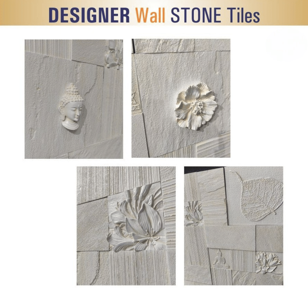 Stone Buddha Carving Wall Tile