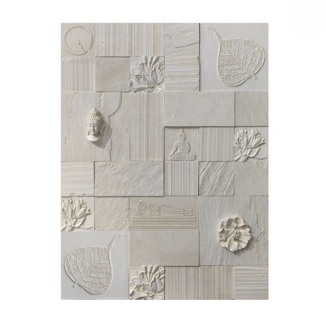 Stone Buddha Carving Wall Tile