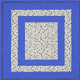 Printed Cotton Double Bed sheet With 2 Pillow Cover/ Blue - front_view