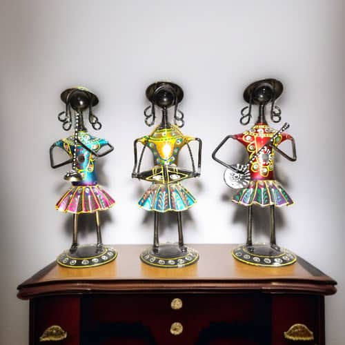 Antique Decorative Tribal Musician Dolls (Set of 3)