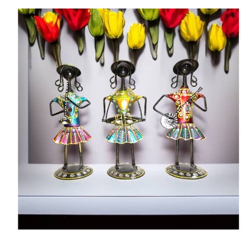 Antique Decorative Tribal Musician Dolls (Set of 3)