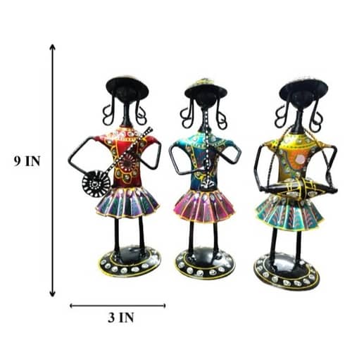 Antique Decorative Tribal Musician Dolls (Set of 3)