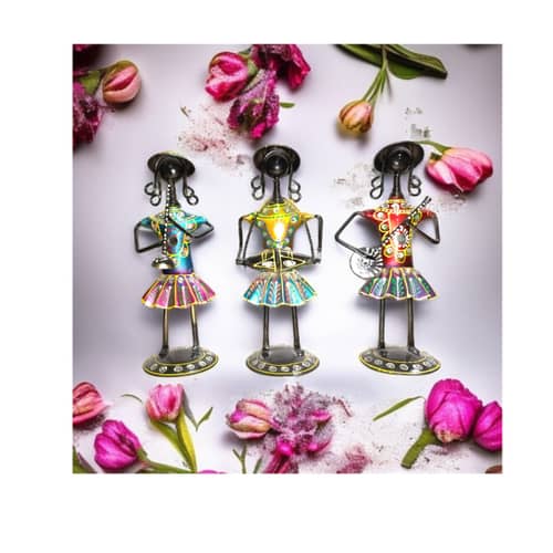 Antique Decorative Tribal Musician Dolls (Set of 3)