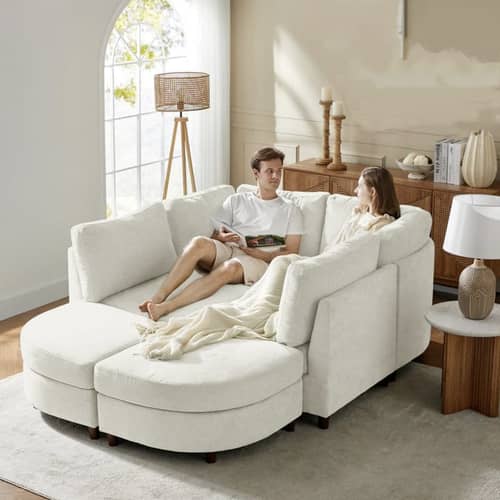 Alzera Convertible U Shaped 6 Seater Sofa Set