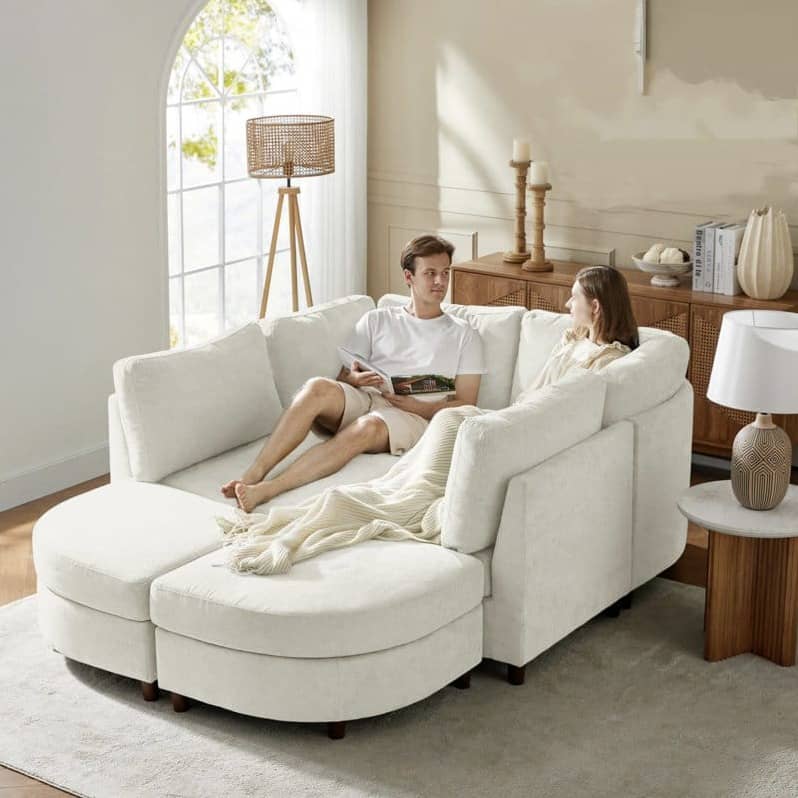 Alzera Convertible U Shaped 6 Seater Sofa Set