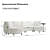 Furnart Alzera Convetible U shaped 6 seater sofa set - top_view