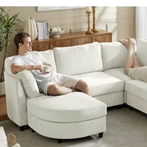 Alzera Convertible U Shaped 6 Seater Sofa Set - bottom_view