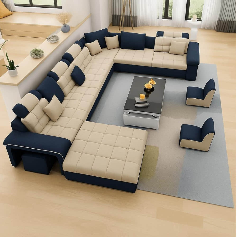 Alster 9 seater u shaped sectional sofa set - photo
