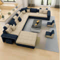 Alster 9 seater u shaped sectional sofa set - photo