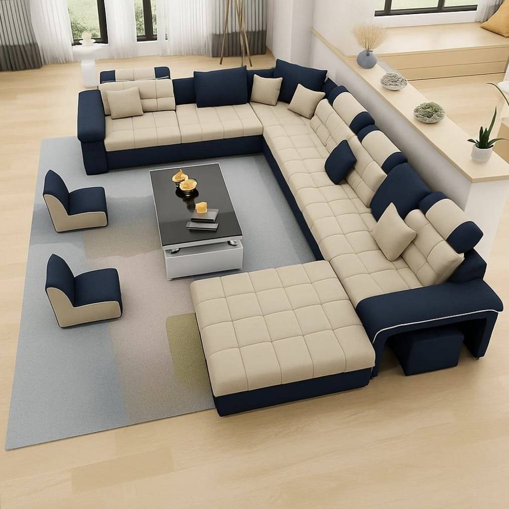 Alster 9 seater u shaped sectional sofa set