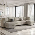 Silverster Modern 9 Seater U Shaped Sectional Sofa Set - photo