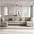 Silverster Modern 9 seater u shaped sectional sofa set - front_view