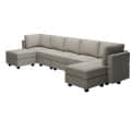 Silverster Modern 9 Seater U Shaped Sectional Sofa Set - right_view