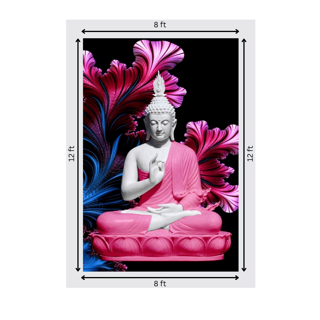 Buddha Ceramic Tile 12X8 Ft - front_view