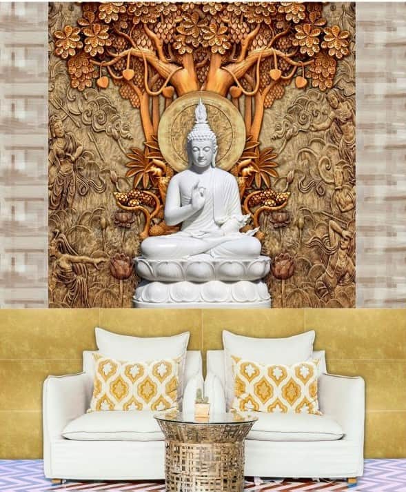 Buddha Wall Tile - rear_view