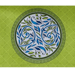 Captivating Print Cotton Double Bed sheet with 2 Pillow Cover/green - top_view