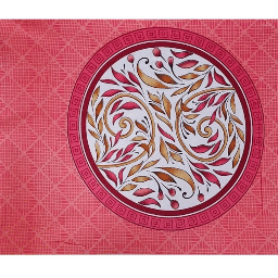 Engrossing Mauve Colored Print Cotton Double Bed sheet with 2 Pillow Cover - top_view