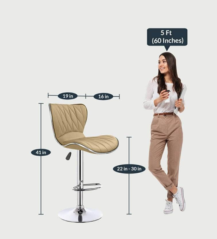 Berlin Leatherette Bar Stool - front_view