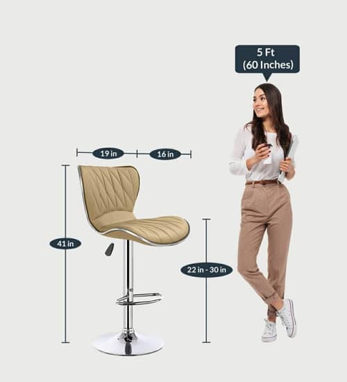 Berlin Leatherette Bar Stool