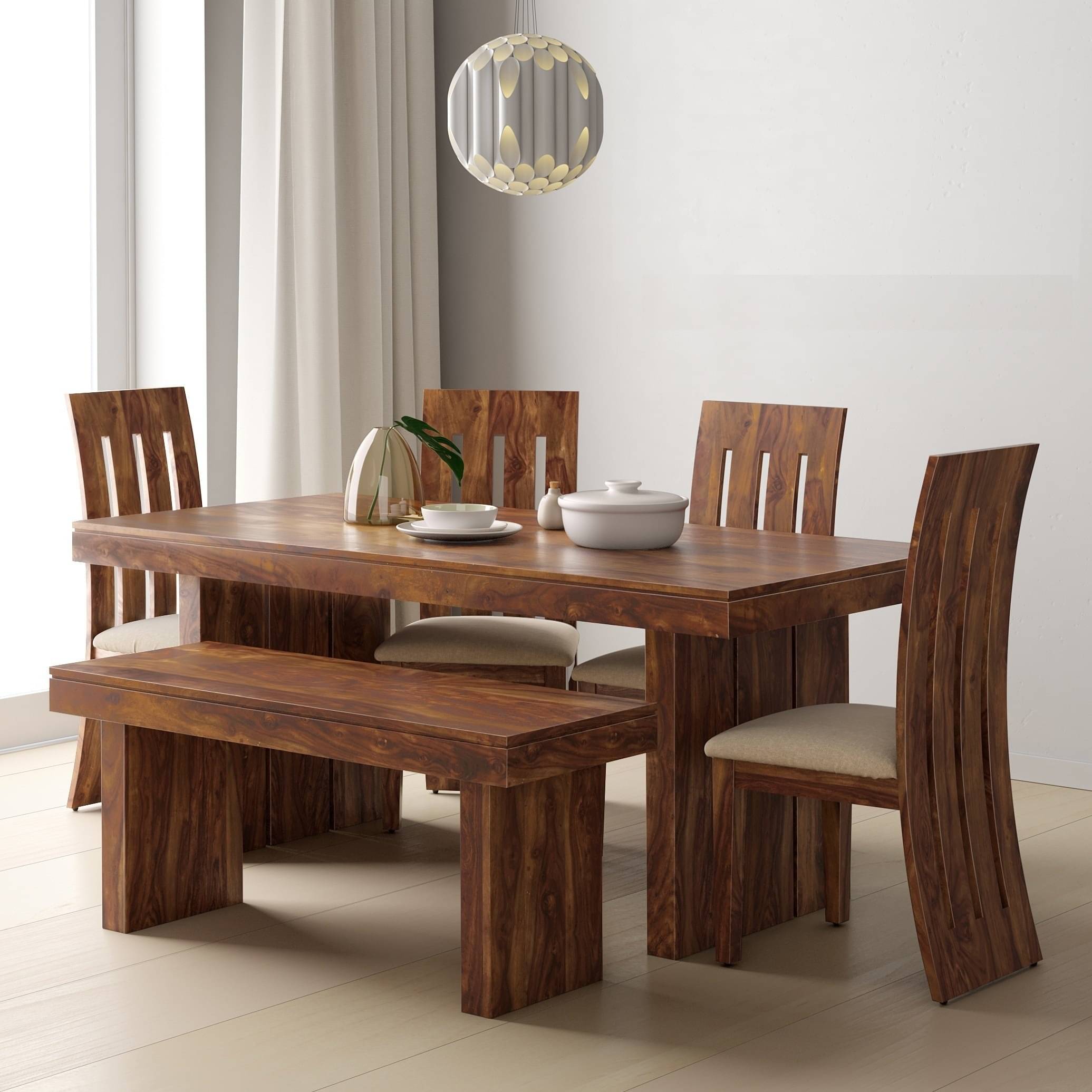 Grenoble Sheesham Wood 6 Seater Dining Set