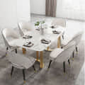 Denver 6 seater Dining Table With Marble Top - bottom_view