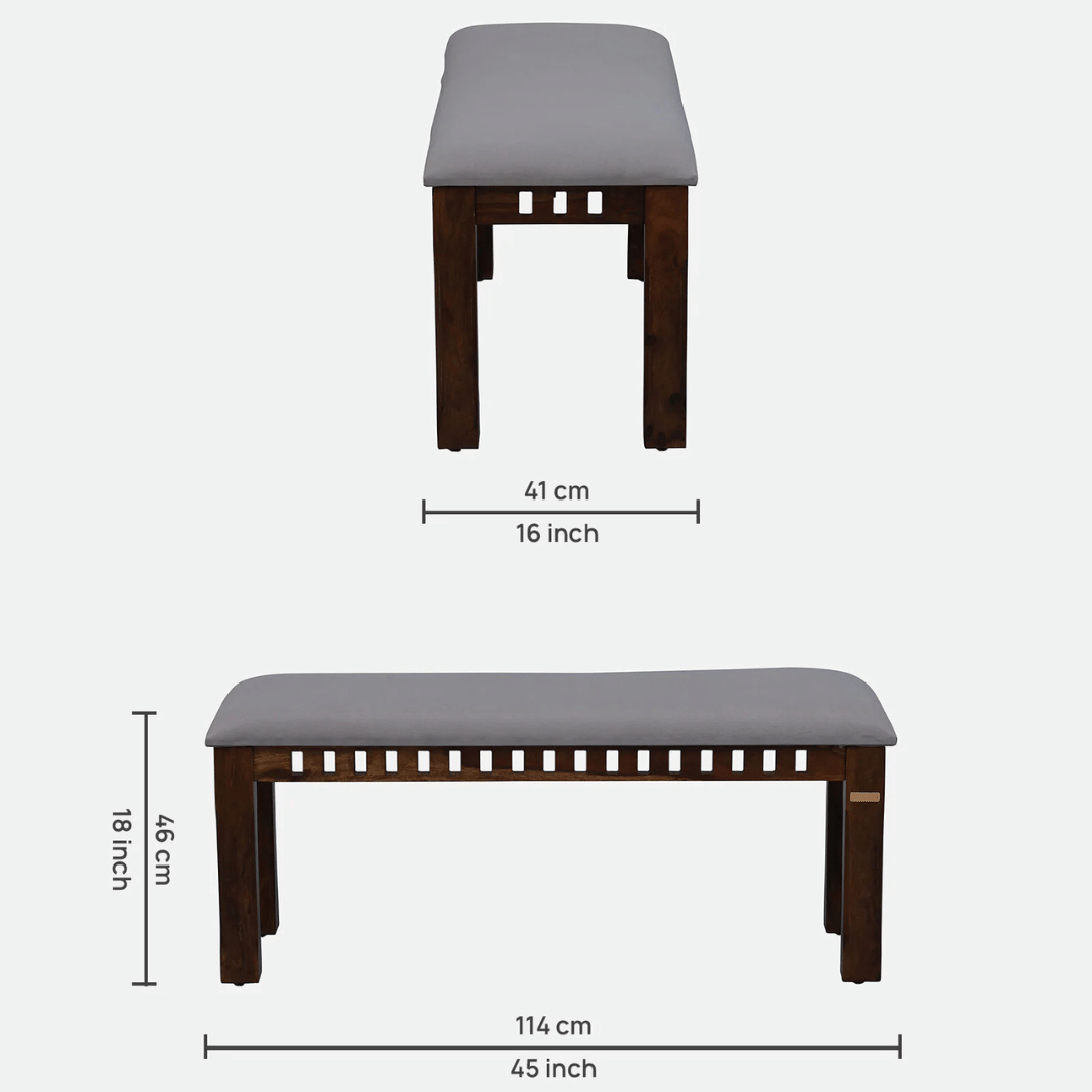 Foster Sheesham Wood 4 Seater Dining Set