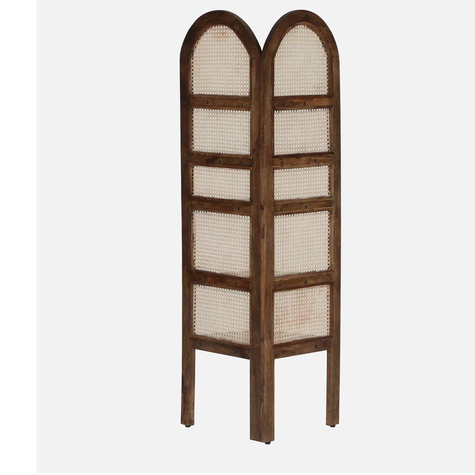 Sheesham Wood Rattan Display Shelf